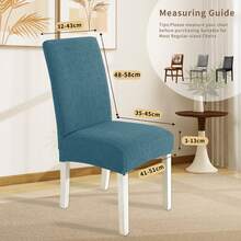 Ystyle Chair Covers With Backrest 4/6 Pieces, Kitchen Chair Covers, Stretch Chair Cover, Universal Dining Room Chair Covers, Washable Removable, Easy To Clean - Dark Green - View 6