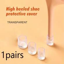 1 Pair Anti-Slip Durable High Heel Protectors, Suitable For Women's Modern Latin Dance Shoes, Fit Soft Sole, Round Heel, Light-Weight Design Shoes - Multicolor - View 9