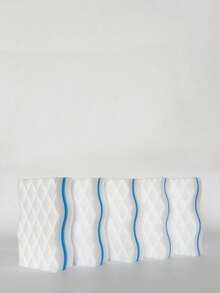 3/5/8片装专业高密度纳米海绵洗碗布，适用于厨房锅具清洁，三层滚轮纹理，耐磨，纳米技术，无需洗涤剂，也可作洗车海绵，高密度清洁纳米海绵 - 彩色 - 查看 15