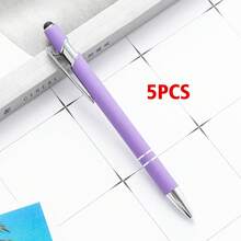 Customized Text/Logo Metal Push Button Pen, Aluminum Barrel Pen, Stylus Ballpoint Pen, Handwriting Touch Screen Pen, Thoughtful Gift For Family, Friends, Teachers, Parents, Colleagues, Great For Back To School, Graduation Season - Multicolor - View 14