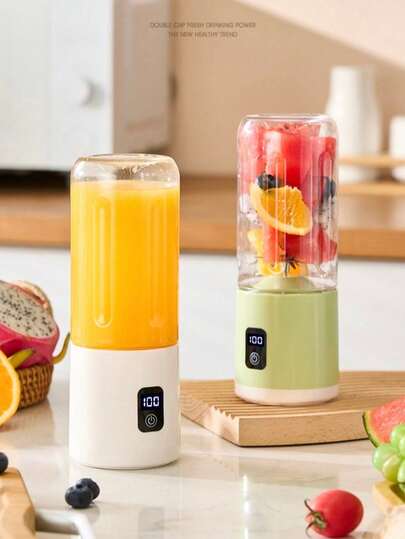 Licuadora multifuncional con carga USB - Batería de gran capacidad de 1500mAh, herramienta de cocina esencial para batidos y malteadas