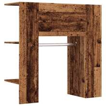 vidaXL Armário de couloir vieux bois 97,5x37x99 cm engenharia madeira - Castanho - Ver 2