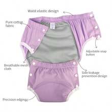 Reusable Adult Cloth Diapers, Leak-Proof, Adjustable, No Need For Additional Diapers, Suitable For Pregnant Women And Postpartum Females, Can Be Used Day And Night, Unisex, Fashionable Design - Multicolor - View 7