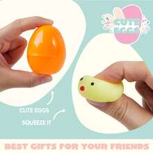 Syncfun 200 Pcs Prefilled Easter Eggs With Toys Plus Stickers, Easter Eggs Filled With Assorted Toys For Easter Eggs Hunt, Easter Basket Stuffers Fillers, Easter Party Favor - 彩色 - 查看 6