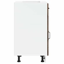 vidaXL Armário de cozinha Lucca chêne fumé bois ingénierie - Castanho - Ver 5