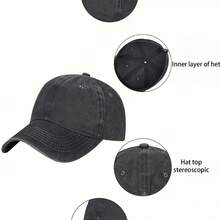 Southern Camouflage Hunting Dog Baseball Cap - Adjustable Snap, Green/Brown Camouflage With Hunting Dog And Hunting Season Design, Breathable Unisex Outdoor Hat, Machine Washable Casual Hat, Adventure Gear, Retro Snap, Lightweight Material, Durable Fabric, Suitable For Sports Enthusiasts - Xám than - Xem 6