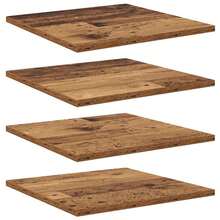vidaXL Étagère à livres 4 pcs Marron 40 x 40 x 1,5 cm - Tabac - Voir 2