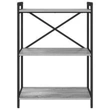 vidaXL Étagère Sonoma cinza 60 x 30 x 85 cm Bois d'ingénierie - Cinza - Ver 5