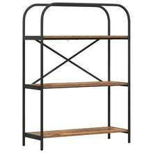 vidaXL Étagère Bois ancien 80 x 30 x 109 cm Bois d'ingénierie - Tabac - Voir 2
