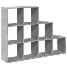 vidaXL Estante separado de pieza de 3 ebenex gris beton - Gris - Ver 2