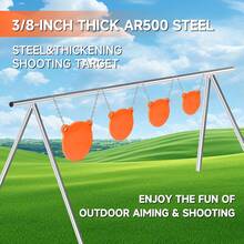 Versatile 6" AR500 Target - Durable Steel Design For Mid-Range Outdoor Practice With Bow, Slingshot & Airgun