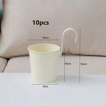 10 buc/set Ferro Pastoral Veranda jardiniere, găleată metalică suspendată pe perete, suport pentru flori, ghiveci, decor de grădină - Multicolor - Vizualizare 18