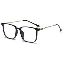 1pc New Fashion Lightweight Non-Prescription Glasses Glasses, Retro Eyeglass Frame, Square Shape, For Daily Wear, Office, Men's Clear Lens Glasses - Clear - View 9