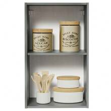 Gabinete Superior Cocina Madesa Nice 1 Puerta 40cm Gris 1 - Gris - Ver 4