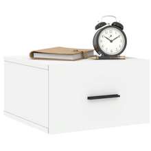vidaXL Tables de chevet murales 2 pcs blanc 35x35x20 cm - Blanc - Voir 3