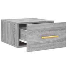 vidaXL Tavolini da muro da parete 2 pz sonoma gris 35x35x20 cm - Grigio - Visualizzare 7