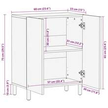 vidaXL Buffet Finitura Lavage Bianco 60 x 33 x 75 cm - Bianco - Visualizzare 11