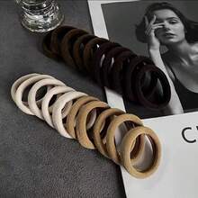 100pcs Black Elastic Hair Ties - No Damage, Comfortable Rubber Bands For Thick Ponytails, Elegant And Cute, Non-Slip Design, Suitable For All Occasions,Hair Bobbles ,Gym Sport Outfit, Perfect Valentine's Day Gift, Christmas Gifts - Black - View 5