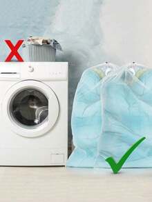 Túi lưới đa năng dung tích lớn có dây rút, túi giặt lưới, túi đựng đồ lót khi giặt, túi phơi đồ tái sử dụng, túi chuyên dụng cho máy giặt vải, có dây chun và khóa kéo, thích hợp để bảo vệ quần áo, áo sơ mi, tất và các loại quần áo khác. - trắng - Xem 4