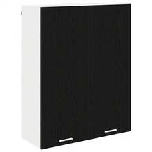 vidaXL Armadio sospeso Chêne nero 80 x 31 x 100 cm Bois d'ingénierie - nero - Visualizzare 2