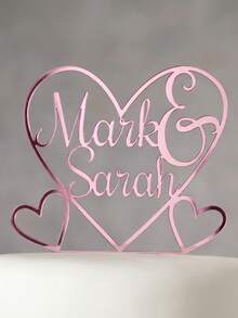 Forever Love Custom Cake Topper: Personalized Heart With Your Special Date, Romantic Wedding & Anniversary Keepsake