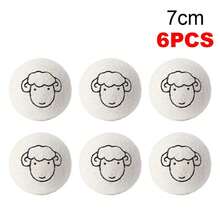 6pcs Reusable Wool Dryer Balls, Natural Fabric Softener, Laundry Dryer Accessories, Help Reduce Static And Shorten Drying Time, Gentle On Clothes, Ideal For Daily Home Laundry, Perfect For Dorm, College Student, Laundry Room Essentials - Multicolor - View 18