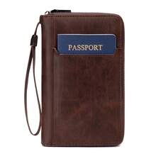 Best Seller Slim Passport Wallet Multi-Slot ID Card Boarding Pass Holder,RFID Blocking Passport Holder Multi-Card Slots Slim Travel Document Organizer For Women/Men - Multicolor - View 17