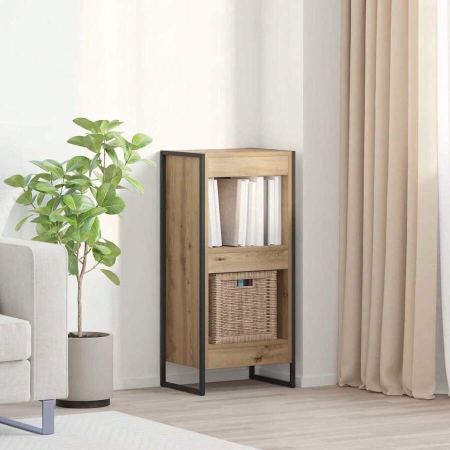vidaXL Bibliothèque Chêne artigianale 80 x 30 x 155 cm Bois d'ingénierie - Castano - Visualizzare 1