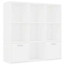vidaXL Biblioteca blanca 98x30x98 cm madera de ingeniería - Blanco - Ver 2