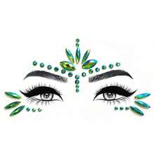 1 pieza Gemas faciales autoadhesivas y coloridas, adecuadas para festivales de música, actuaciones, fiestas de disfraces, vacaciones, carnavales y maquillaje diario. Disponible en rosa, dorado, morado, verde, azul y talla grande. Decoración de pegatinas realistas, resistente al agua y de larga duración para combinación grupal - Multicolor - Ver 9