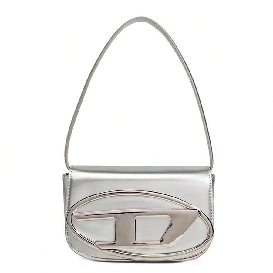女士时尚单肩包，可爱斜挎包，手提包，迷你手拿包，腋下包，适合日常/工作/旅行/休闲外出 - 銀色 - 查看 1