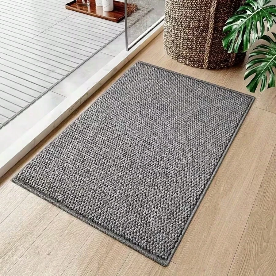 1pc Pineapple Design Doormat, Non-Slip Bottom, Machine Washable, Suitable For Bedroom, Entryway, Kitchen, Living Room, Balcony, Bathroom, Under Sink, Patio, And Other High-Traffic Areas, Soft, Absorbent, Easy To Clean, Decorative And Practical - Grey - View 1