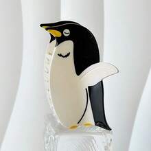 3件套女士可爱动物元素仿企鹅发夹，迷你款和大号款，马尾辫发圈，发饰，适合日常佩戴，波西米亚风，可爱派对女士发爪，优雅发夹 - 彩色 - 查看 10