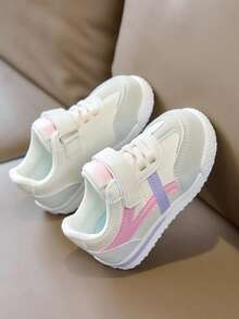1双幼儿女童运动鞋，软底透气网球鞋，适合1.5-3-5岁儿童；2024年春季新款男童学步鞋、女童跑步鞋、婴儿鞋、男童休闲鞋、小童鞋 - 粉色 - 查看 6