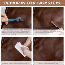 18 Colors Leather Repair Kit - For Furniture Car Seats Couches Sofa Shoes Boat, Leather Dye Filler Paint Restore Scratches Tears Holes, Purses, Jacket, Vinyl Repair Kit Bonded Leather Genuine Italian - 18 Colors - View 5