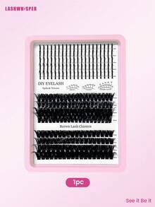 262pcs DIY Manga Fairy Lash Clusters & Spikes, Wispy Thick False Eyelashes For At-Home Makeup,Lash Glue Not Included - Pink - View 10