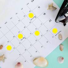 1400 PCS Yellow Dot Stickers Round Coding Labels Circle Dots Labels Stickers Polka Circle Dot Stickers Label Sticker For Office,Classroom,Papers Etc - Yellow/1400pcs - View 4