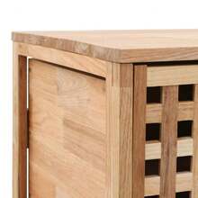 vidaXL Armadio da bagno 41x41x91 cm Legno di Noyer massiccio - Castano - Visualizzare 5