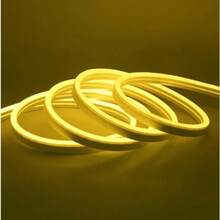 5m Roll Of LED Strip Neon Hose, 2.5cm Cut, Flexible, 12v, Ready For Delivery, With Power Supply. - Amarelo - 查看 3