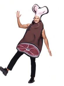 Oversized Chicken Leg Cosplay Costume, Cute & Funny Adult One Size Fits All Drumstick Shaped Costume For Carnival, Halloween, Family Party - Multicolor - View 1