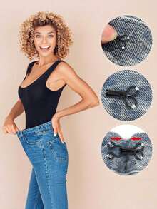 50sets-Sewing Clips For Fabric,Eye Hook,Hook And Eye Sewing, Multi-Purpose Clothes Buckle, Iron Sewing Hook & Eye Closure, Sewing Hook And Eye Fasteners, Suitable For Bras And Clothing, 3 Sizes (Silver And Black) - Multicolor - View 6