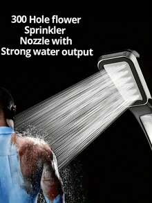 三件套：300孔高压方形花洒套装。这款高流量节水手持花洒拥有300个精密设计的出水孔，在提供高品质高压淋浴体验的同时，还能有效节水。采用耐用塑料材质，设计时尚简约。 - 銀色 - 查看 8