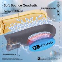 1 Pair Sport Insoles Air Cushion High Elasticity Arch Support Running Insole Shock Absorption Shoes Comfortable Inserts - Yellow - View 4