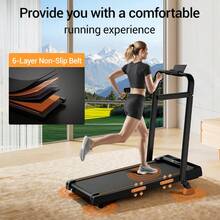 CURSOR FITNESS 3 In 1 Walking Pad Treadmill With 16% Incline, Folding Treadmill With Handle Bar, Portable Treadmills For Home Small, 300 Lbs Capacity - Black - View 4