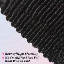 15A Brazilian Deep Wave Bundles Human Hair (20 22 24 Inch) Unprocessed Deep Curly Human Hair Quick Weave Hair 3 Bundles Thick Remy Virgin Hair Extensions Natural Color - SNatural - View 9