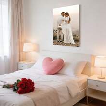 1. Tranh khổ lớn tùy chỉnh, có thể chọn khung tự lắp hoặc không khung, quà tặng Ngày Valentine, quà sinh nhật cho bạn trai/bạn gái, quà kỷ niệm ngày cưới, tranh vẽ trên vải canvas cá nhân hóa, dành cho anh ấy/cô ấy, bạn trai, bạn gái, bố, mẹ, gia đình, bạn bè, thích hợp cho kỷ niệm, Ngày Valentine và các dịp khác, trang trí nhà cửa phòng khách. - trắng - Xem 4