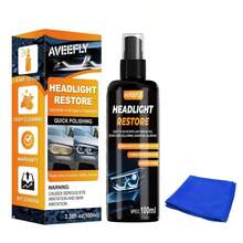 AVEEFLY Headlight Cleaner Spray Headlight Restoration Removes Haze, Oxidation & Yellowing In Minutes Restores Clarity To Foggy & Yellow Headlamp Works On Car, Truck, Motorcycle - 3.4oz/100ml - 1 Pcs - View 10
