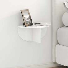 vidaXL Étagère Murale Blanc brillant 38 x 19 x 19 cm Bois d'ingénierie - Blanc - Voir 1