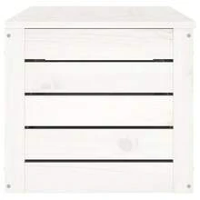 vidaXL Camera da letto Bianca 109x36,5x33 cm Legno massiccio in legno - Bianco - Visualizzare 7