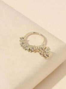 8WPN 1pc Delicate Gold Flower Nose Ring, Suitable For Daily Wear - Bạc - Xem 3